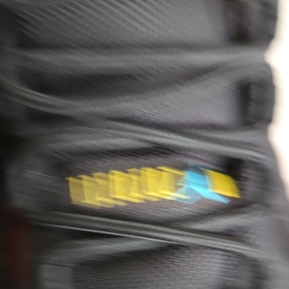 Size 6Y Black and Gold Jordon 11 Retro Gamma Blue High-Top Sneakers - Picture 6 of 11